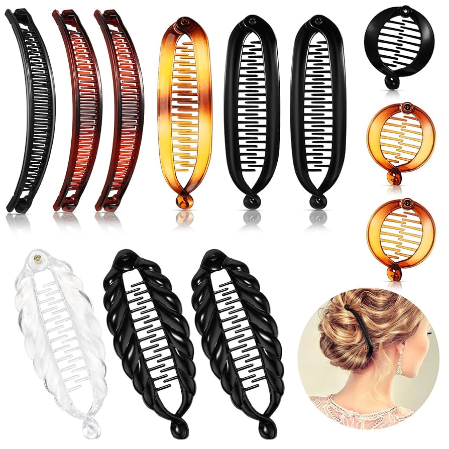 ヘアアクセサリー CLANE LES CLASSQUES CLICHY CLIP LARGE Large Elysee Claw Clip - Classic — France Luxe